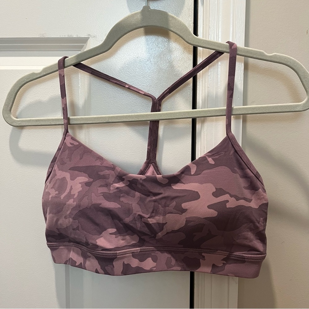 Pink Camo Flow Y Bra